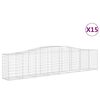 vidaXL 15 db &iacute;ves horganyzott vas gabion kos&aacute;r 400x50x80/100 cm