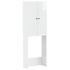 vidaXL WC Szekr&eacute;ny EDE Magasf&eacute;nyű Feh&eacute;r 66 x 25,5 x 190 cm Szerelt Fa
