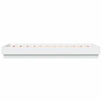 vidaXL fehér ágykeret LED-világítással 90 x 190 cm