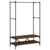 vidaXL barna tölgyszínű szerelt fa ruhatartó polcokkal