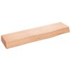 vidaXL vil&aacute;gosbarna kezelt t&ouml;m&ouml;r t&ouml;lgyfa fali polc 40x10x4 cm