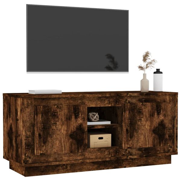 vidaXL füstös tölgy színű szerelt fa TV-szekrény 102 x 35 x 45 cm