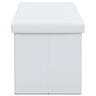 vidaXL fehér műbőr összecsukható tárolópad 110 x 38 x 38 cm