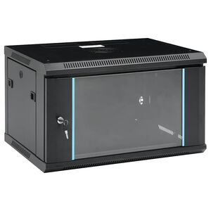 vidaXL 6U fali h&aacute;l&oacute;zati szekr&eacute;ny 19" IP20 600 x 450 x 350 mm