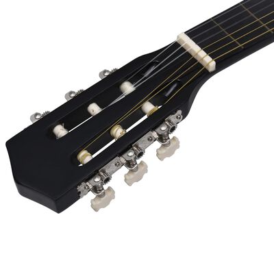 vidaXL fekete klasszikus gitár kezdőknek és gyerekeknek 3/4 36"