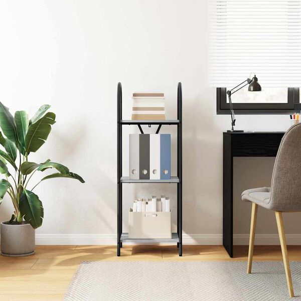 vidaXL K&ouml;nyvespolc Sz&uuml;rke Sonoma 40 x 30 x 109 cm Faanyag