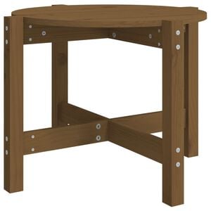 vidaXL m&eacute;zbarna t&ouml;m&ouml;r fenyőfa doh&aacute;nyz&oacute;asztal &Oslash; 62,5 x 45 cm
