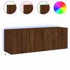 vidaXL 2 db barna t&ouml;lgysz&iacute;nű fali TV-szekr&eacute;ny LED-del 60x35x41 cm