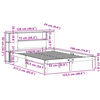vidaXL fehér tömör fenyőfa könyvespolcos ágy matrac nélkül 120x190 cm
