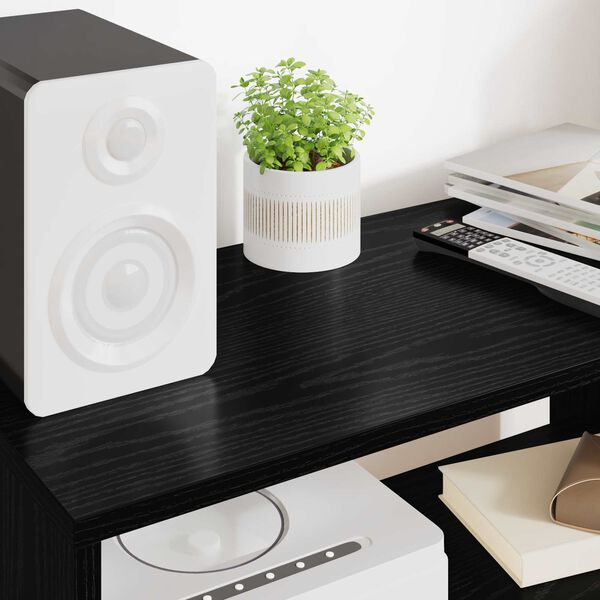 vidaXL TV szekr&eacute;ny Fekete t&ouml;lgy 60 x 30 x 40 cm Faanyag