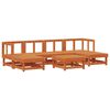 vidaXL Kerti lounge szett 7 pcs Viaszbarna T&ouml;m&ouml;r fenyő