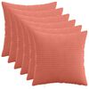 vidaXL P&aacute;rna huzat 6 pcs HEERLEN Piros Narancs 30 x 30 cm cord