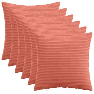 vidaXL P&aacute;rna huzat 6 pcs HEERLEN Piros Narancs 30 x 30 cm cord