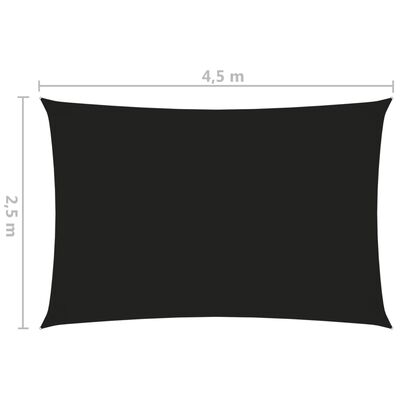 vidaXL fekete téglalap alakú oxford szövet napvitorla 2,5 x 4,5 m