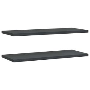 vidaXL 2 db fekete rozsdamentes ac&eacute;l fali polc 100 x 40 cm