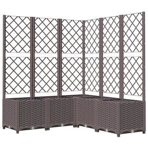 vidaXL barna polipropil&eacute;n r&aacute;csos kerti &uuml;ltetől&aacute;da 120 x 120 x 136 cm