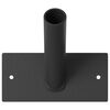 vidaXL Z&aacute;szl&oacute; Pole Holde Fekete 13 x 6 x 0,2 cm Ac&eacute;l