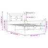 vidaXL fekete fém ágykeret fej- és lábtámlával 107 x 203 cm