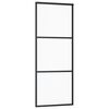 vidaXL ESG üveg és alumínium tolóajtó fémszerelvény-szettel 76x205 cm