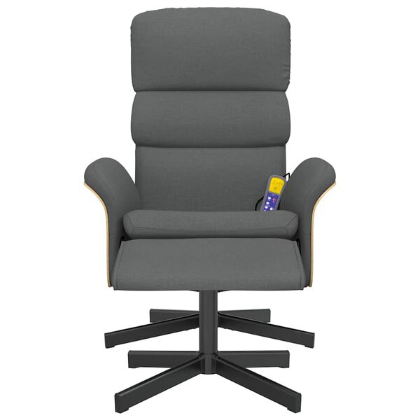 vidaXL s&ouml;t&eacute;tsz&uuml;rke sz&ouml;vet d&ouml;nthető massz&aacute;zsfotel l&aacute;btart&oacute;val