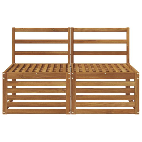 vidaXL 2 Darab K&uuml;lt&eacute;ri k&ouml;z&eacute;pső kanap&eacute; T&ouml;m&ouml;r Ak&aacute;cfa Term&eacute;szetes