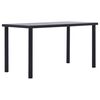 vidaXL fekete &eacute;s betonsz&uuml;rke MDF &eacute;tkezőasztal 140 x 70 x 75 cm