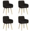 vidaXL &Eacute;tkező Sz&eacute;kek 4 pcs Boucl&eacute; Fekete 59 x 57 x 85 cm