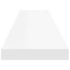 vidaXL 2 db fehér MDF lebegő fali polc 120 x 23,5 x 3,8 cm