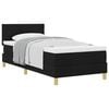vidaXL Boxrug&oacute;s &aacute;gy p&aacute;rn&aacute;val fejt&aacute;ml&aacute;val Fekete 90 x 190 cm sz&ouml;vet