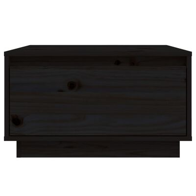 vidaXL fekete tömör fenyőfa dohányzóasztal 55 x 56 x 32 cm