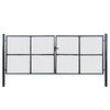 vidaXL sz&uuml;rke horganyzott ac&eacute;l h&aacute;l&oacute;s kerti kapu 400 x 150 cm