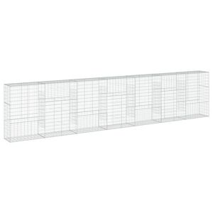 vidaXL horganyzott vas gabion kos&aacute;r fed&eacute;llel 700 x 50 x 150 cm