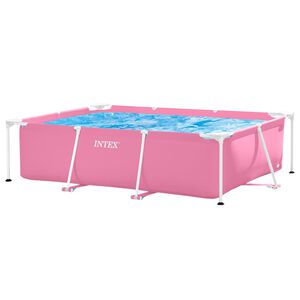 INTEX F&eacute;mv&aacute;zas, f&ouml;ld feletti medence R&oacute;zsasz&iacute;n 220 x 150 x 60 cm