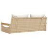vidaXL b&eacute;zs polyrattan hintapad p&aacute;rn&aacute;kkal 109 x 62 x 40 cm