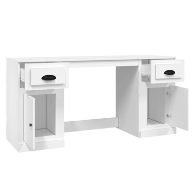 vidaXL fehér szerelt fa íróasztal szekrénnyel
