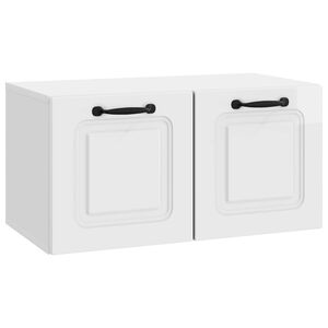 vidaXL Fali TV szekr&eacute;ny Magasf&eacute;nyű Feh&eacute;r 59,5 x 31 x 30 cm Szerelt Fa