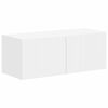 vidaXL TV szekr&eacute;ny garnit&uacute;ra Falra szerelhető 3 pcs Feh&eacute;r Faanyag