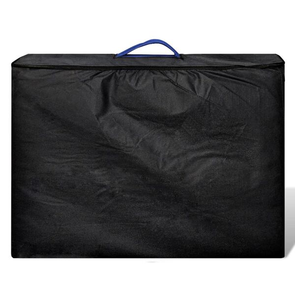 vidaXL 2 zónás kék összecsukható masszázsasztal alumínium vázzal