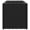 vidaXL 2 db fekete polyrattan kerti &uuml;ltetől&aacute;da 2 cser&eacute;ppel 72x30x32 cm