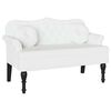 vidaXL Chesterfield Pad Feh&eacute;r 120,5 x 65 x 75 cm Műbőr
