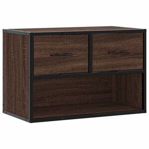 vidaXL barna t&ouml;lgy sz&iacute;nű szerelt fa &eacute;s f&eacute;m TV-szekr&eacute;ny 60x31x39,5 cm