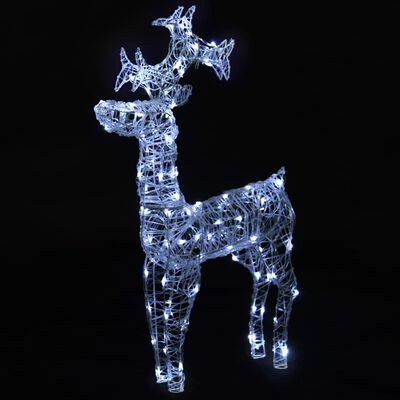 vidaXL akril karácsonyi rénszarvas dekoráció 90 LED-del 60x16x100 cm