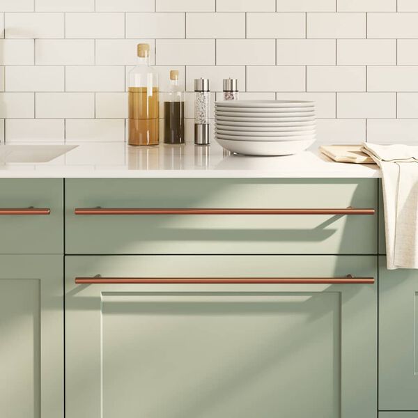 vidaXL 5 db bronz rozsdamentes acél szekrényfogantyú 480 mm