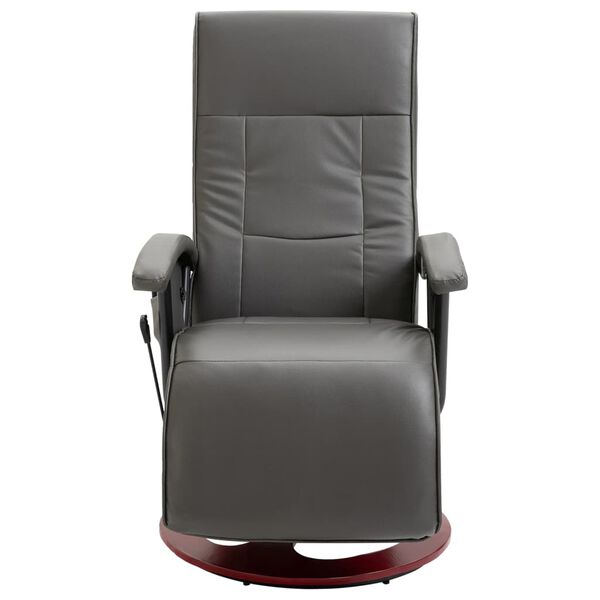 vidaXL szürke műbőr masszázsszék