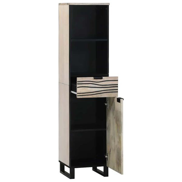 vidaXL F&uuml;rdőszobai mosd&oacute;szekr&eacute;ny Feh&eacute;r 38 x 33 x 160 cm Faanyag