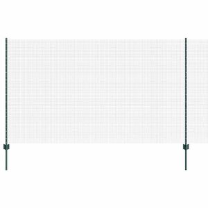 vidaXL Hegesztett dr&oacute;tker&iacute;t&eacute;s oszlopokkal 50 x 1,4 m Z&ouml;ld H&aacute;l&oacute;