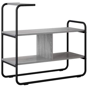 vidaXL Konzolasztal Sz&uuml;rke Sonoma 80 x 35 x 75 cm Szerelt Fa