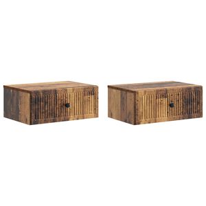 vidaXL &Eacute;jjeliszekr&eacute;ny 2 pcs Antik Fa 49 x 34,5 x 20 cm Szerelt Fa