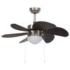 vidaXL s&ouml;t&eacute;tbarna mennyezeti ventil&aacute;tor l&aacute;mp&aacute;val 76 cm