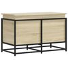 vidaXL sonoma t&ouml;lgy sz&iacute;nű szerelt fa t&aacute;rol&oacute;l&aacute;da fed&eacute;llel 80x40x51,5 cm
